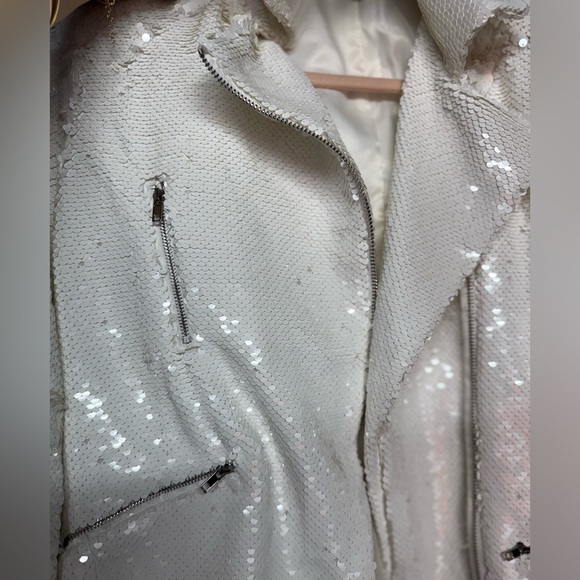 NWOT sequin moto jacket - Picture 3 of 12